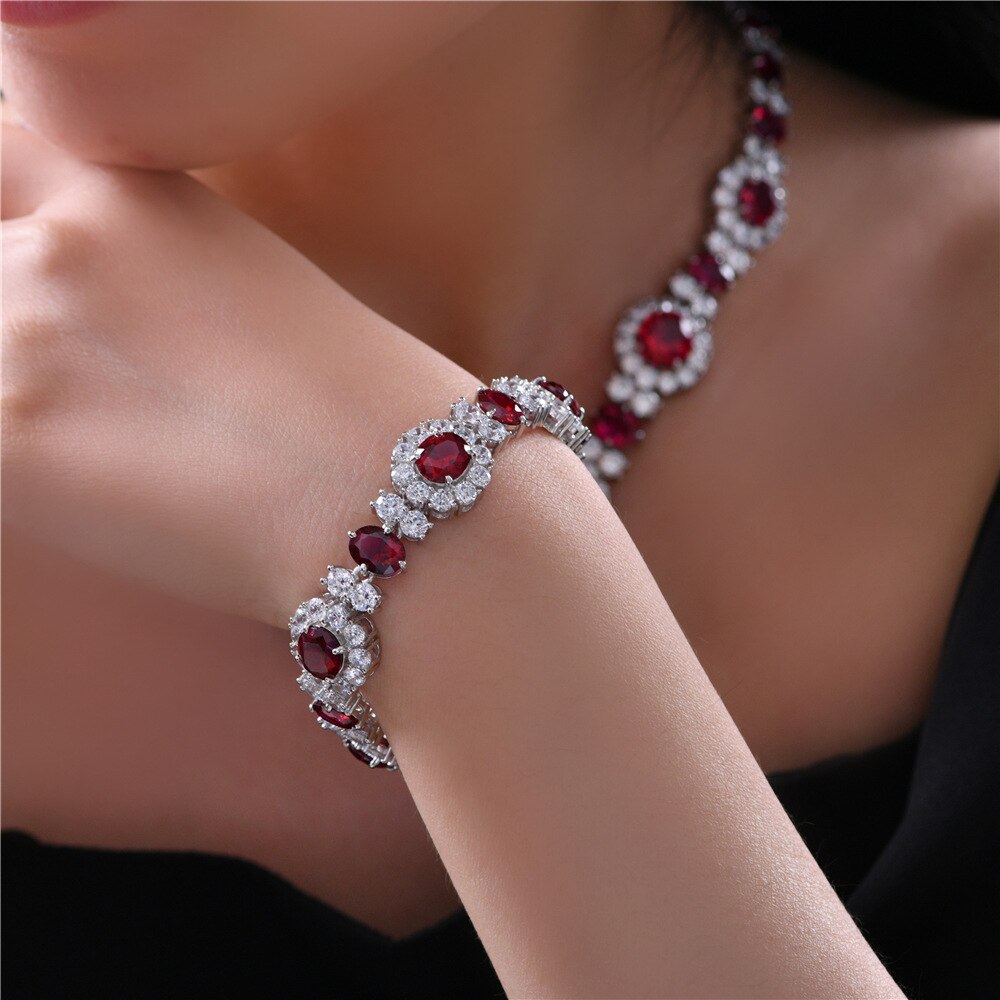 Bracelet Floral Rubis B0101