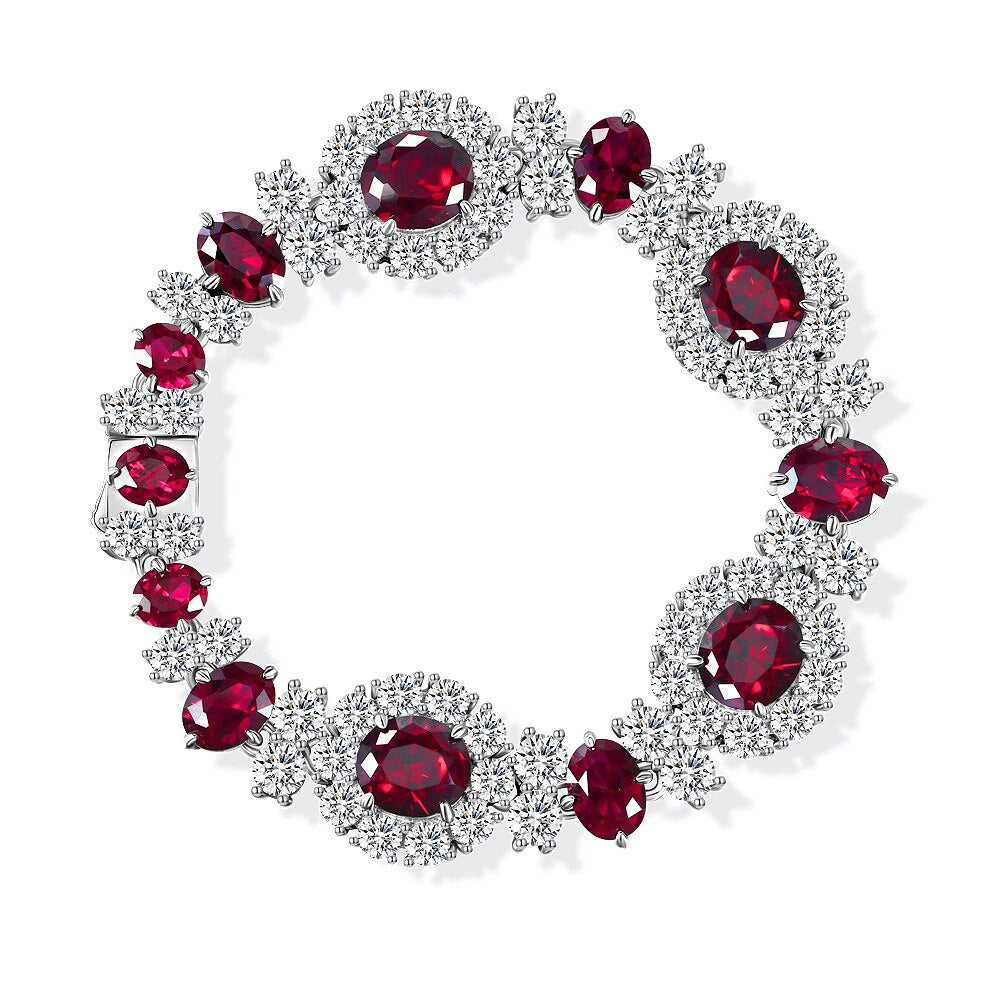 Bracelet Floral Rubis B0101