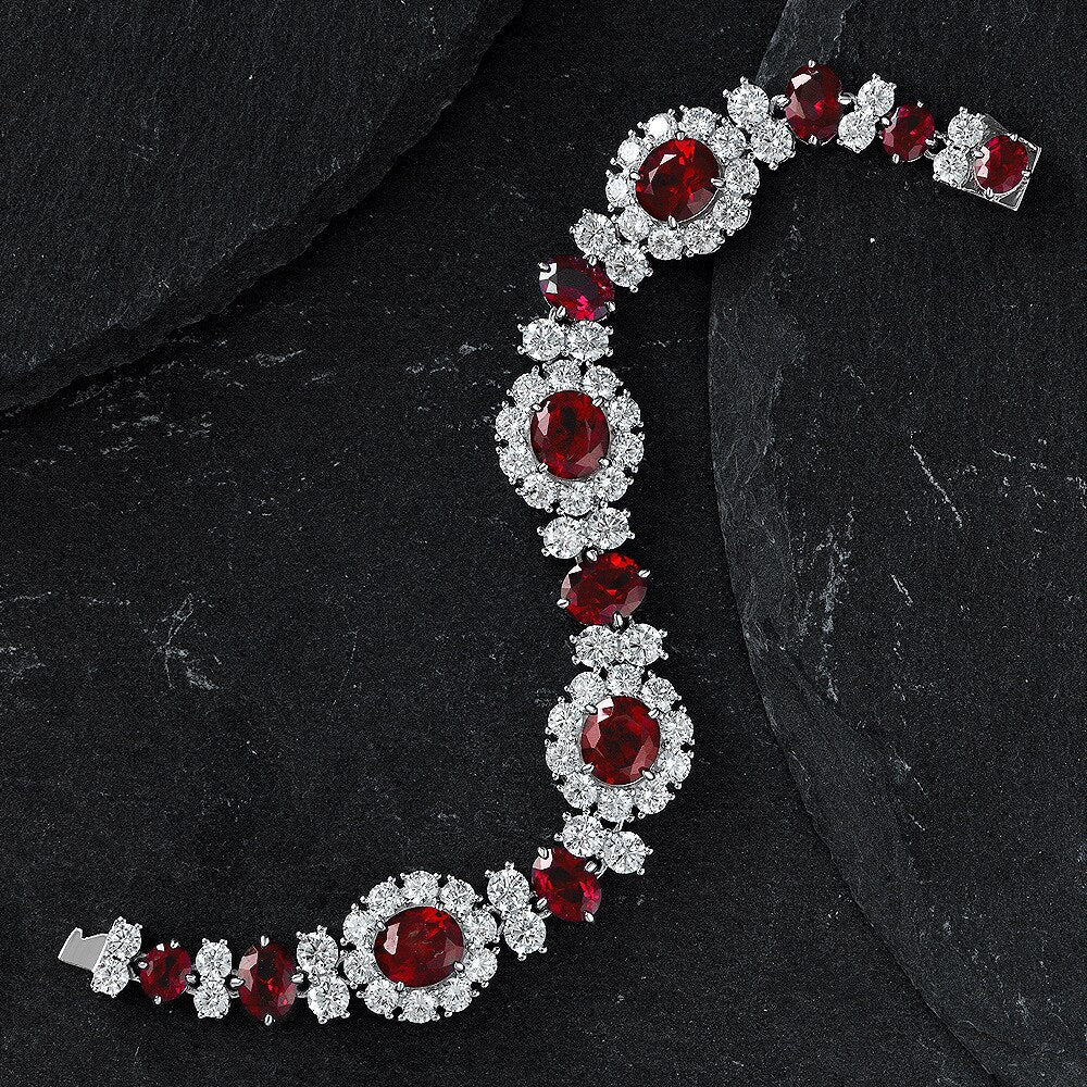Bracelet Floral Rubis B0101