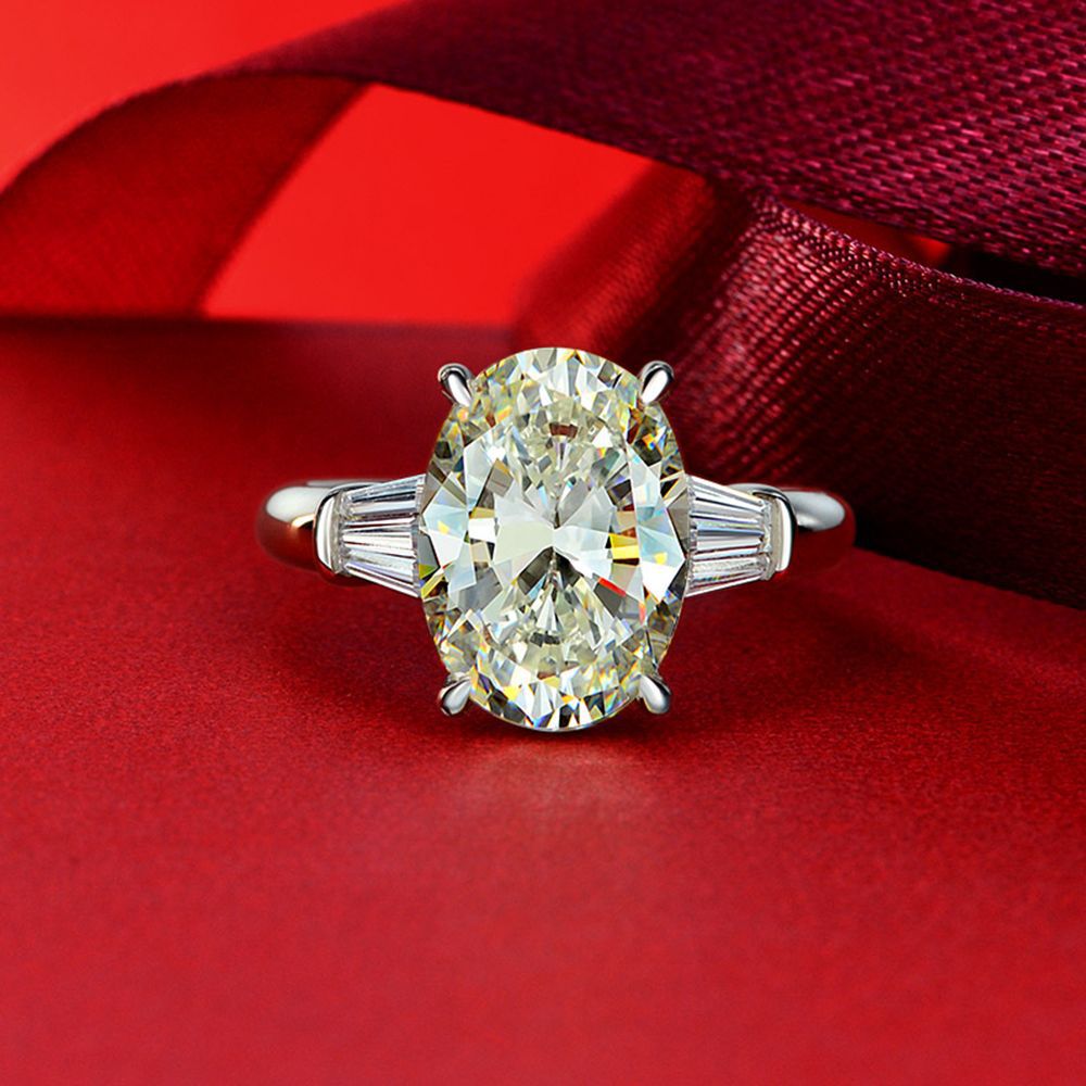 Bague de déclaration de pierres précieuses Lab Grwon R0378