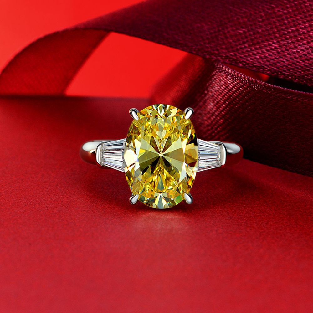 Bague de déclaration de pierres précieuses Lab Grwon R0378