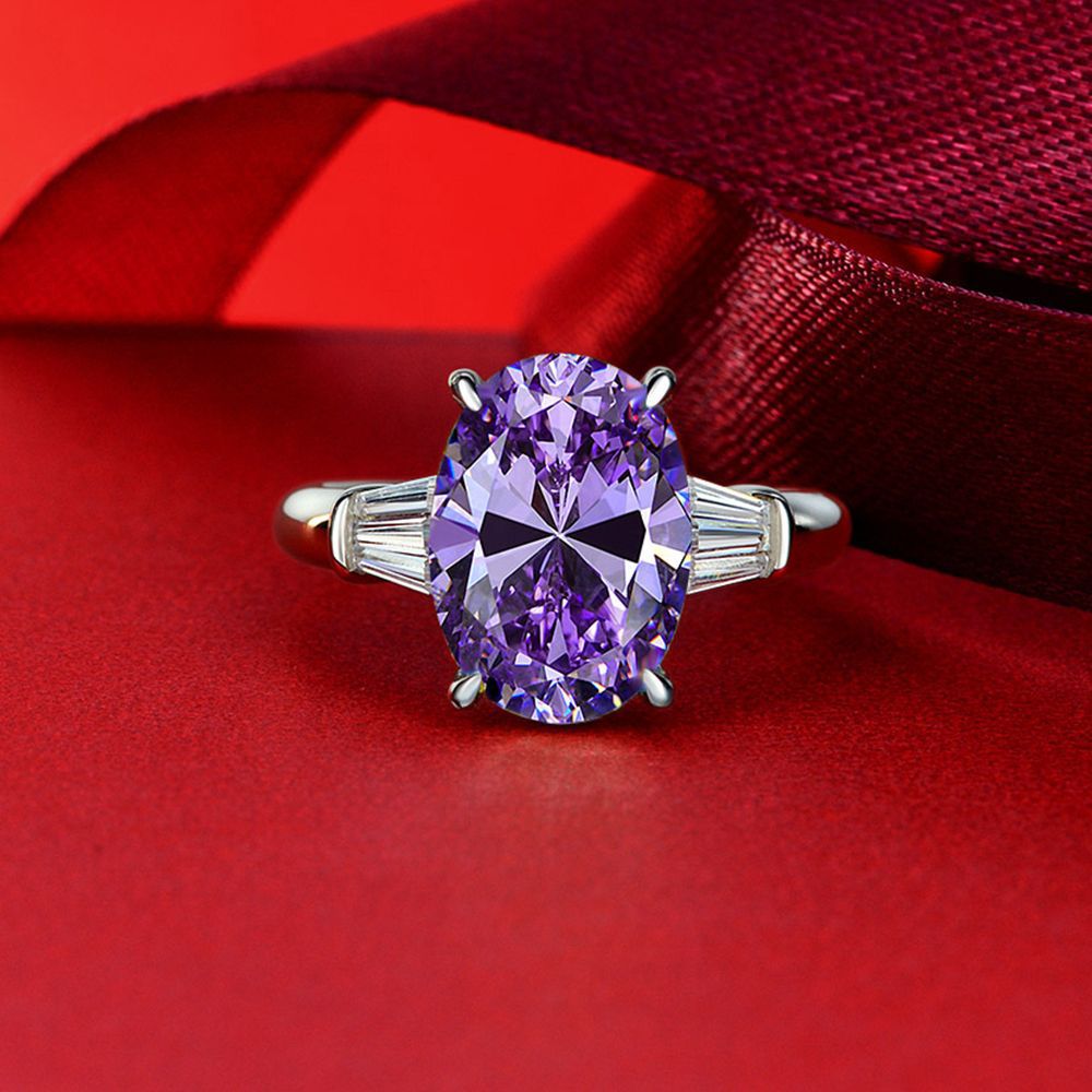 Bague de déclaration de pierres précieuses Lab Grwon R0378