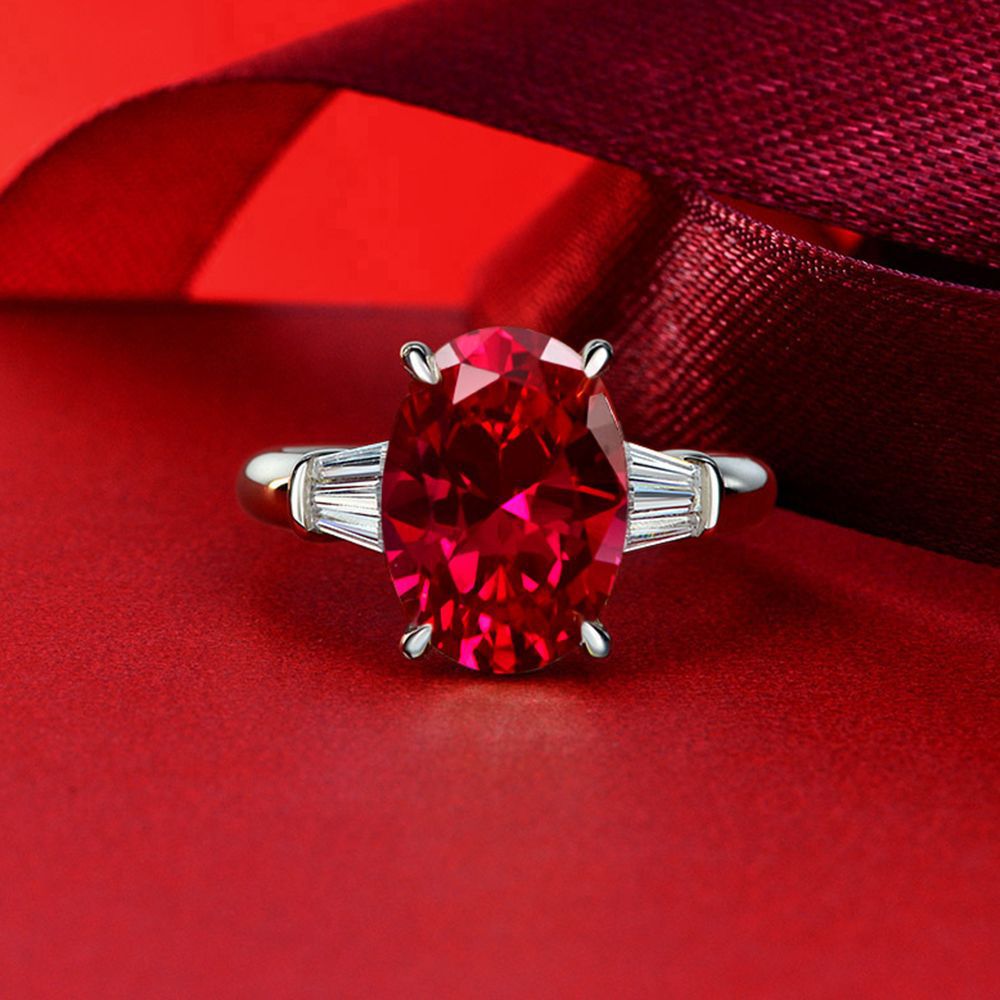 Bague de déclaration de pierres précieuses Lab Grwon R0378