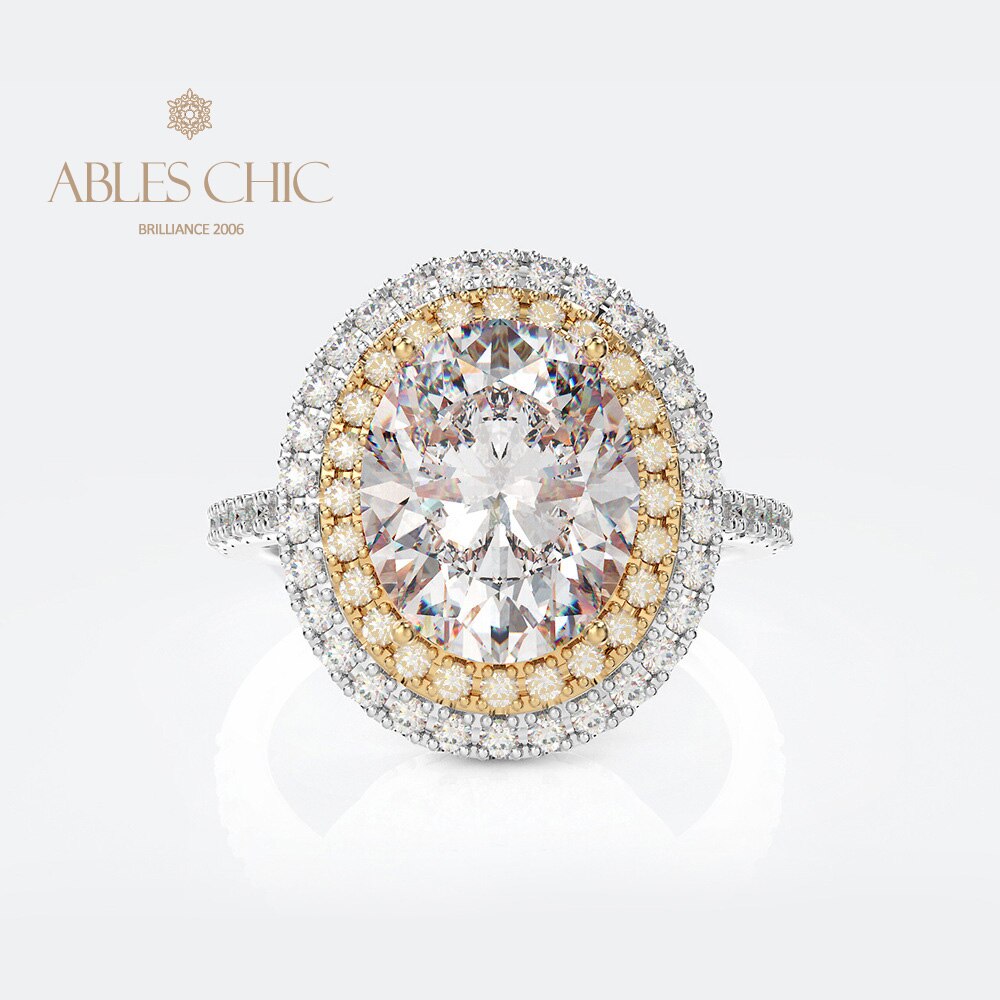 Bague Halo Pavée Zircons R0403