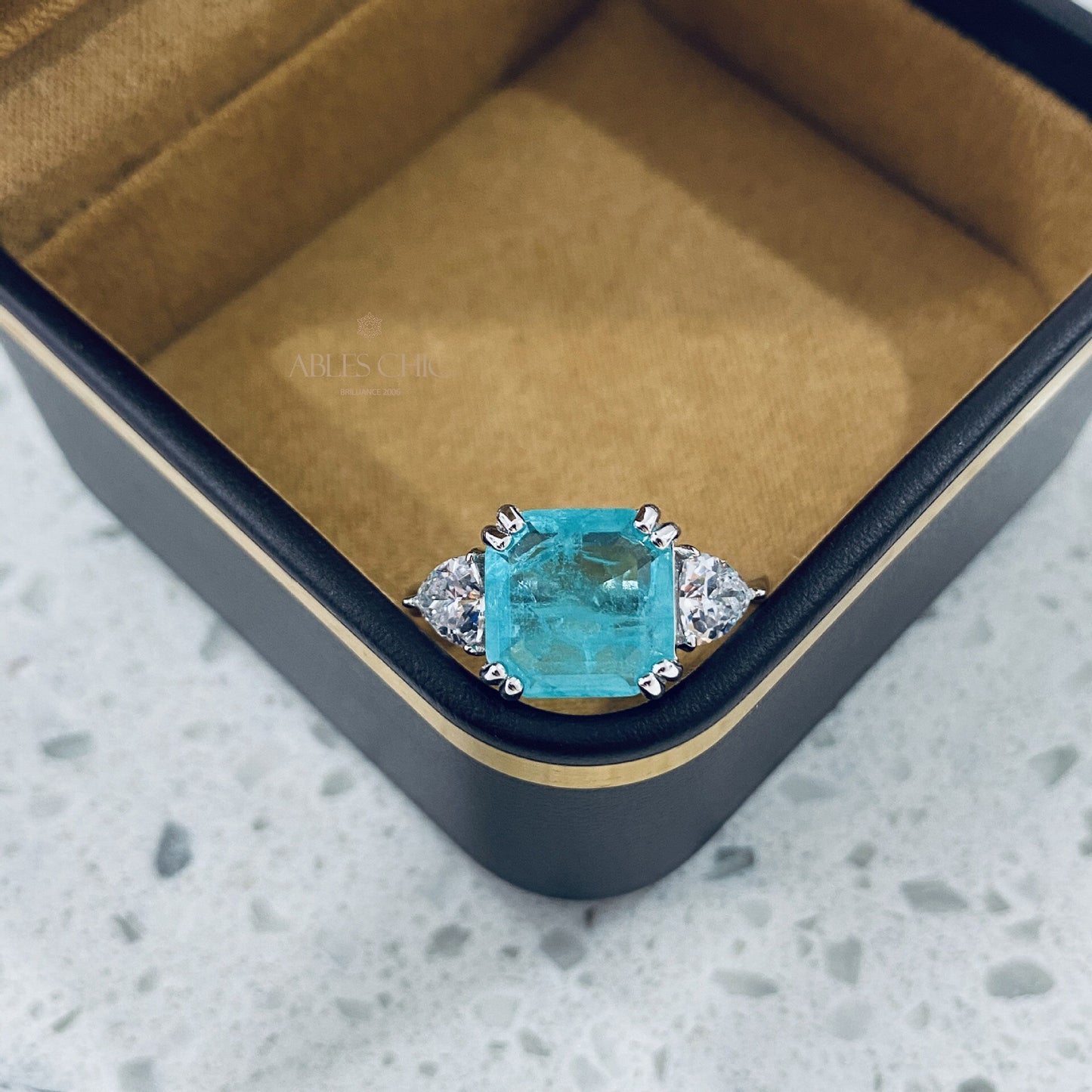 Bague de mariage Lab Paraiba R0896B