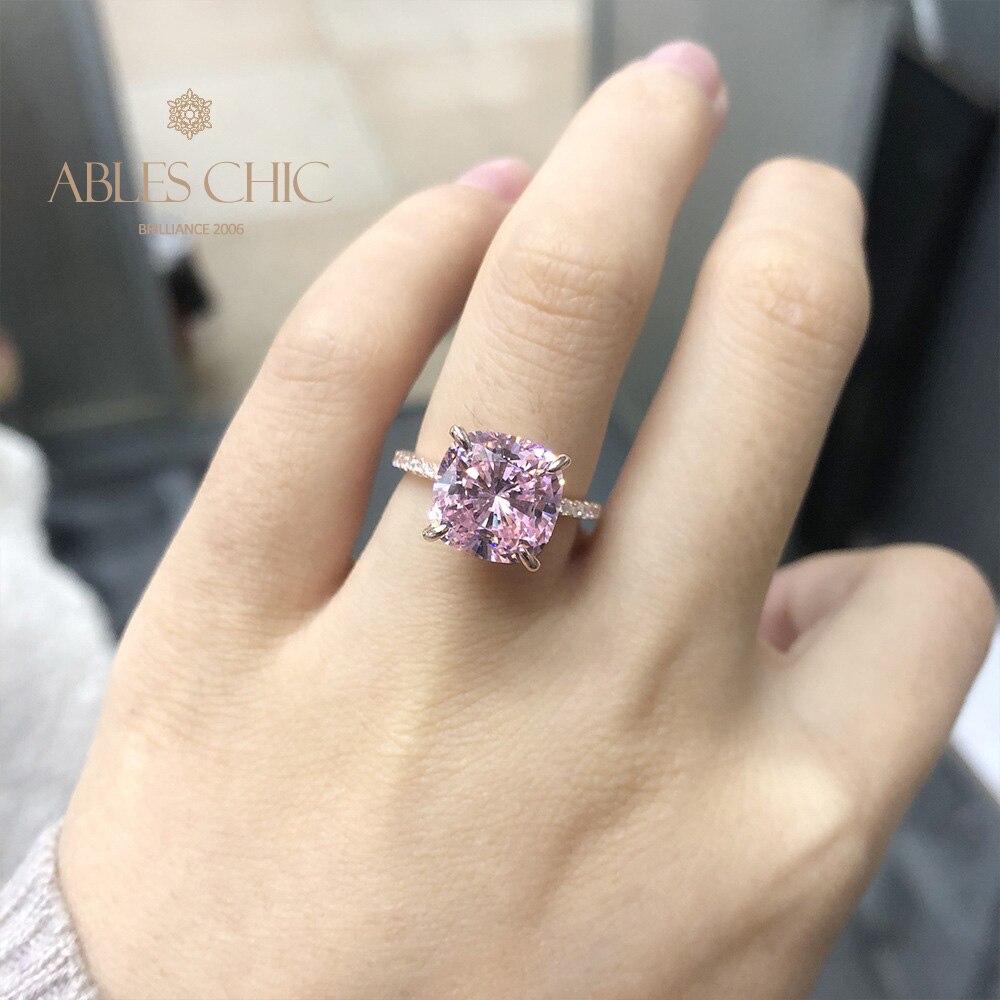 Bague de mariage coussin Kunzite R0947