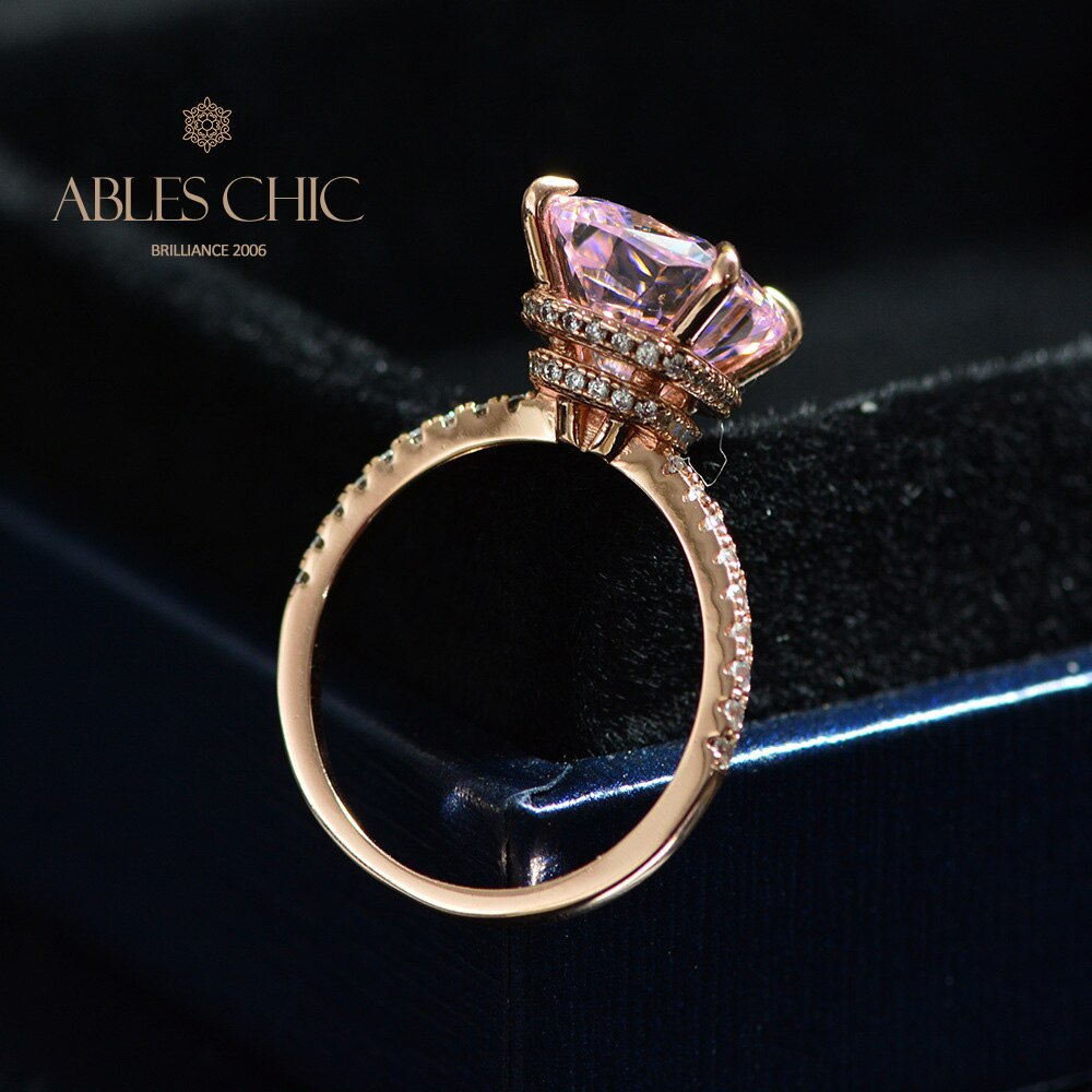 Bague de mariage coussin Kunzite R0947