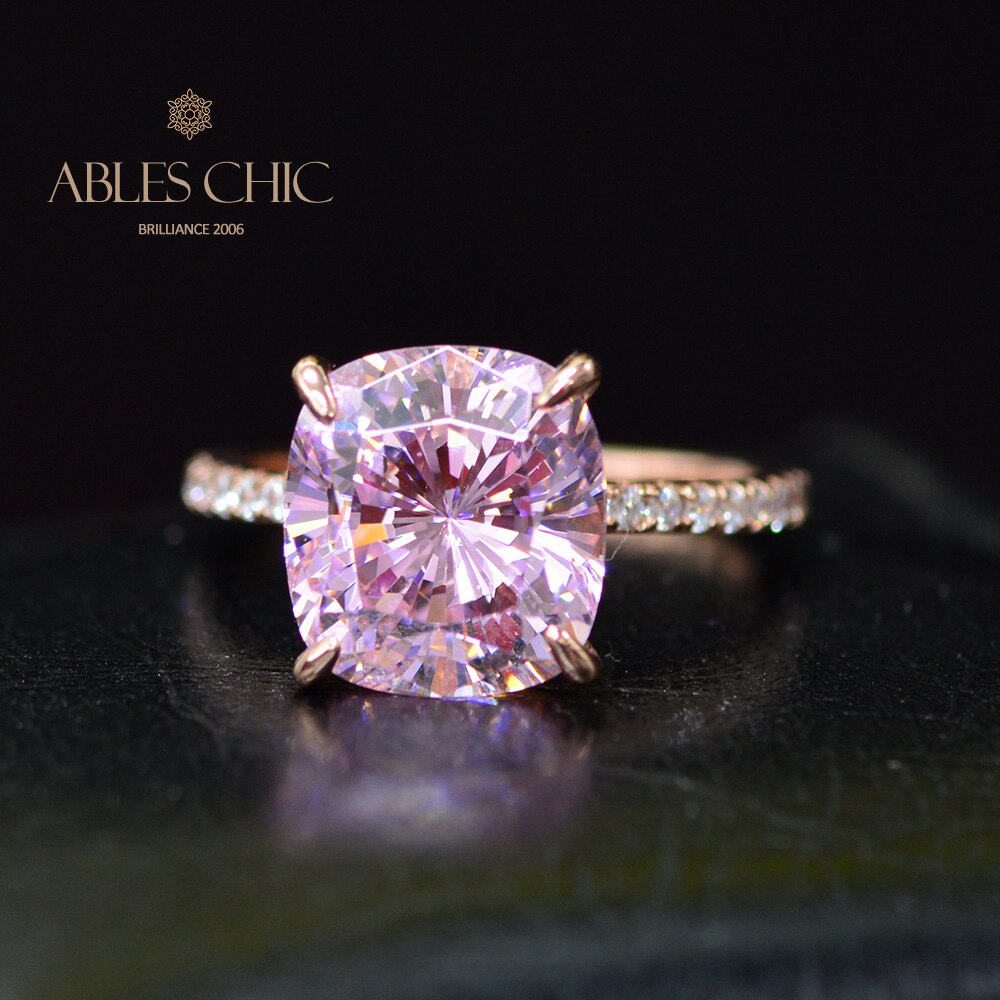 Bague de mariage coussin Kunzite R0947