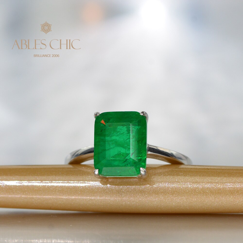 Bague de mariée émeraude R0881