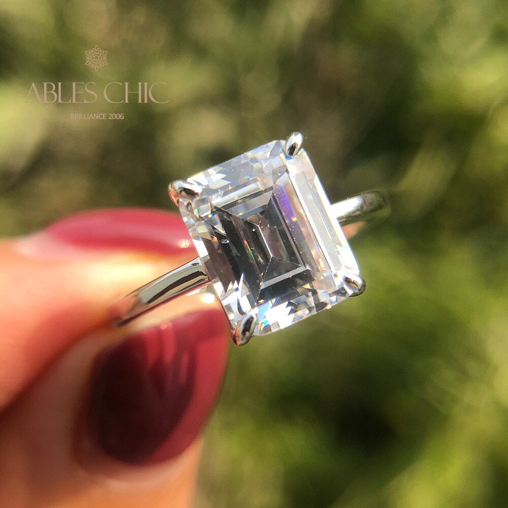 Bague de mariée émeraude R0881