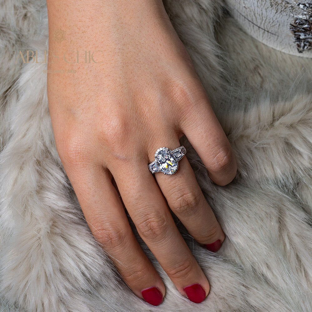 Bague de fiançailles solitaire à quartz R0306