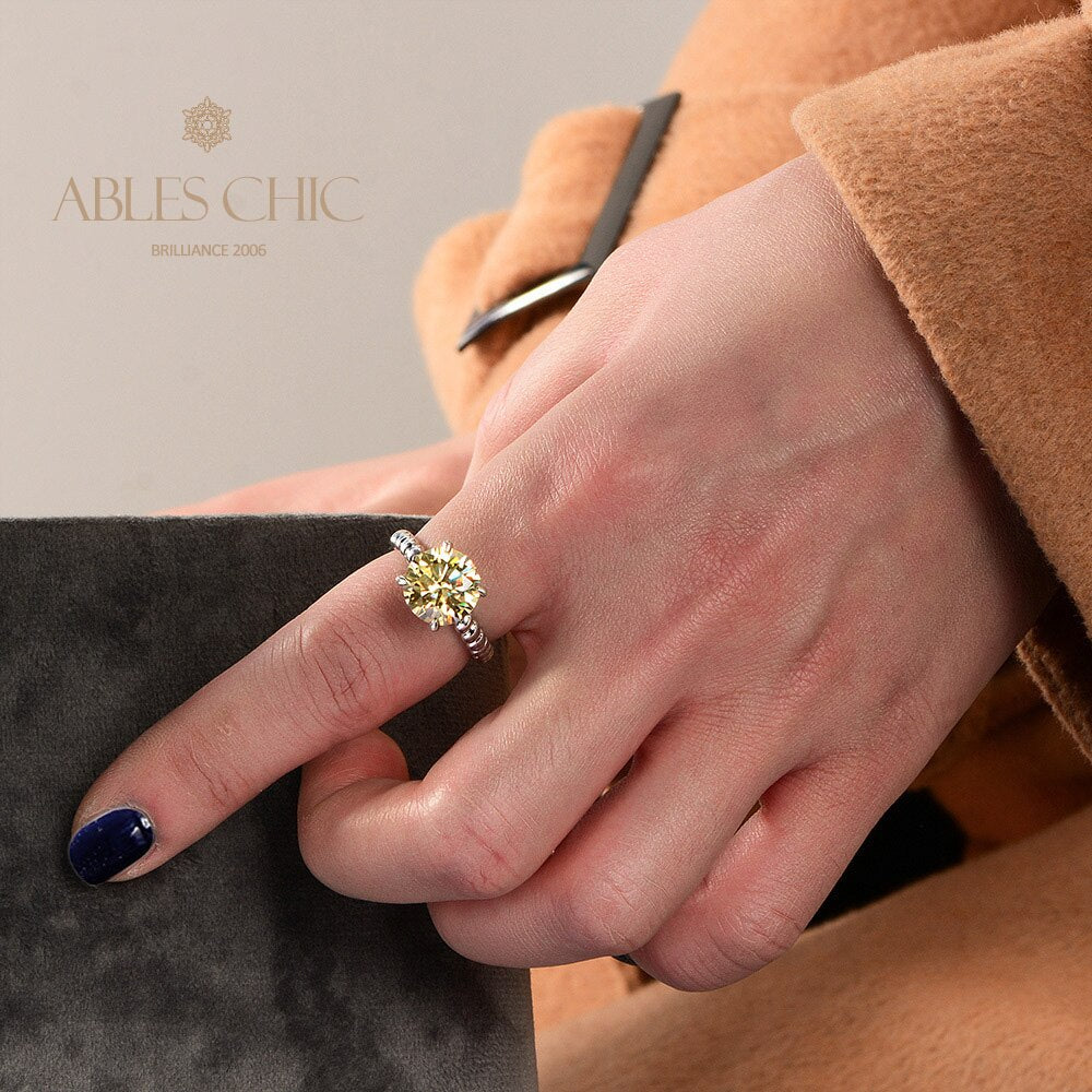 Bague de fiançailles solitaire topaze R0893