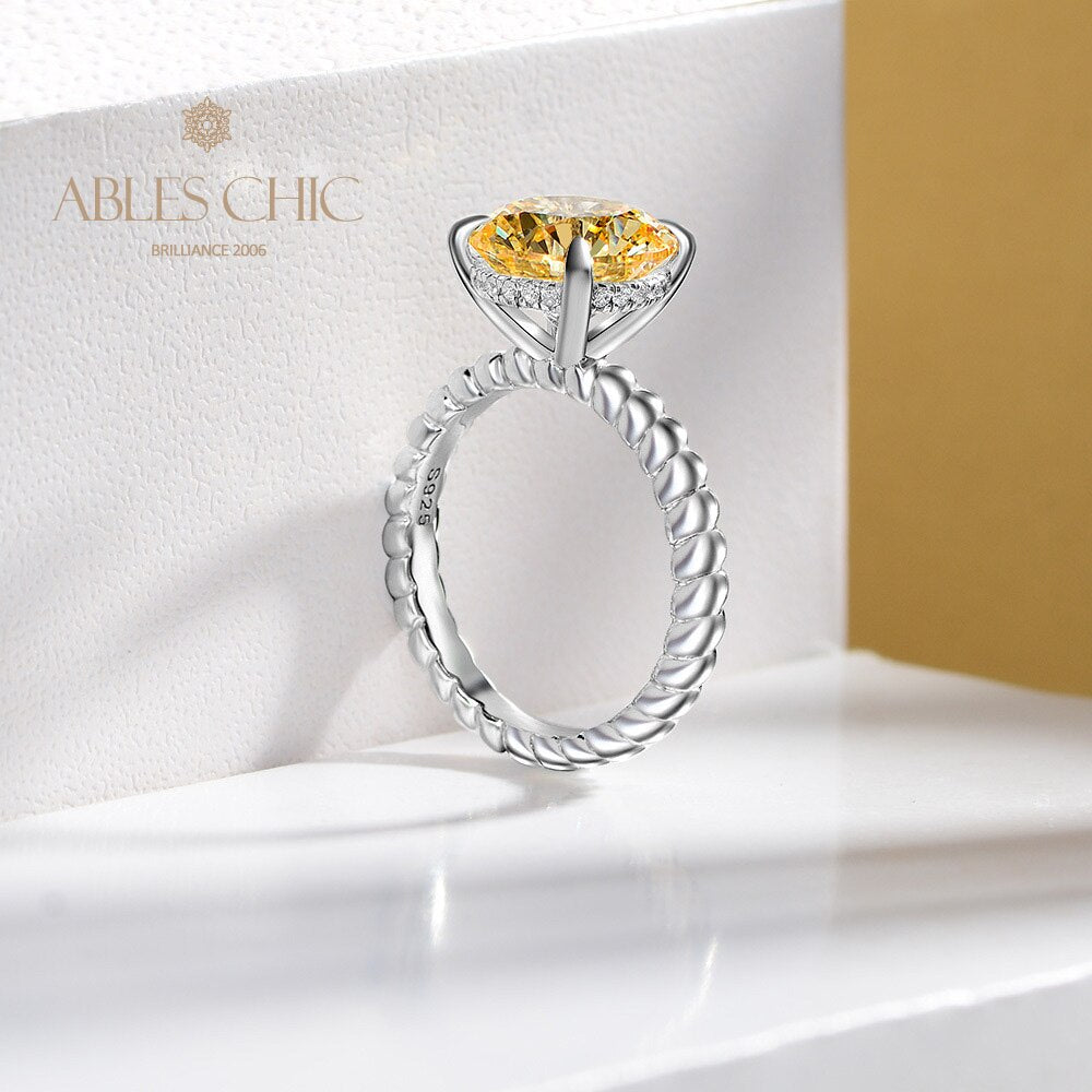Bague de fiançailles solitaire topaze R0893