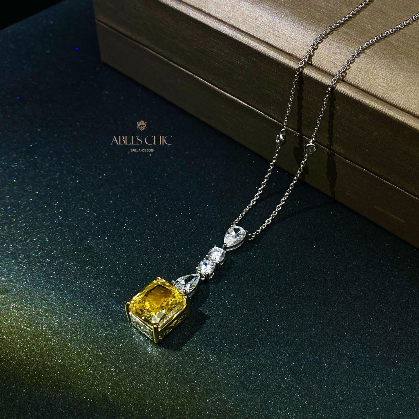 Pendentif Lustre Citrine P0650