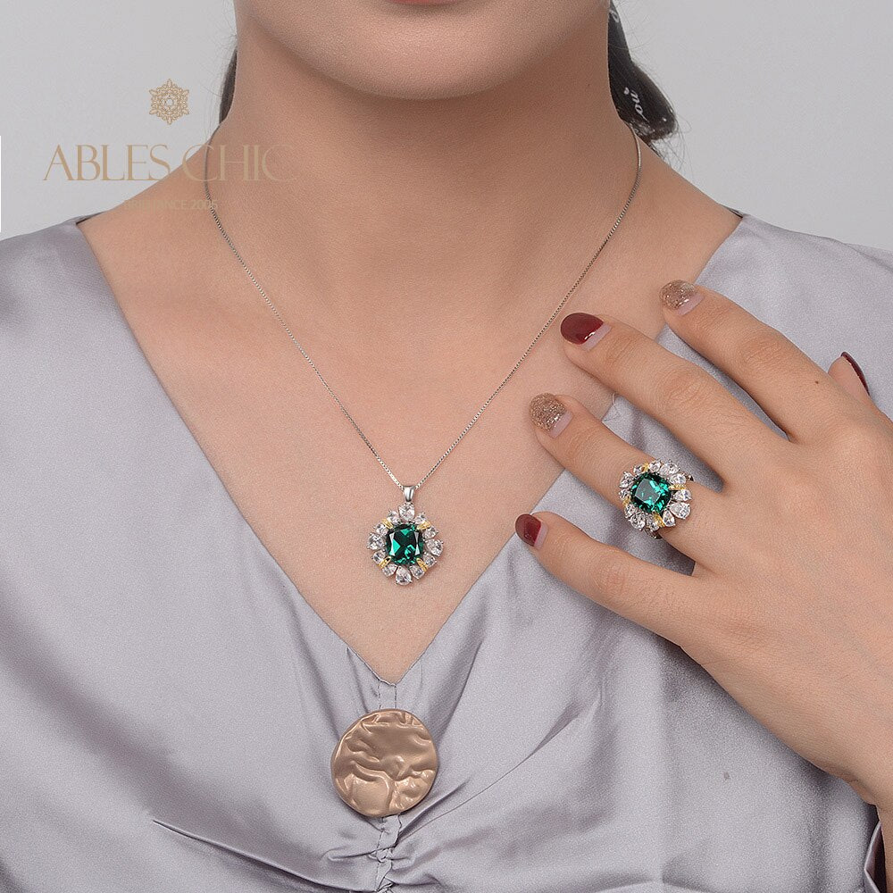 Collier de fleurs de rubis P0642