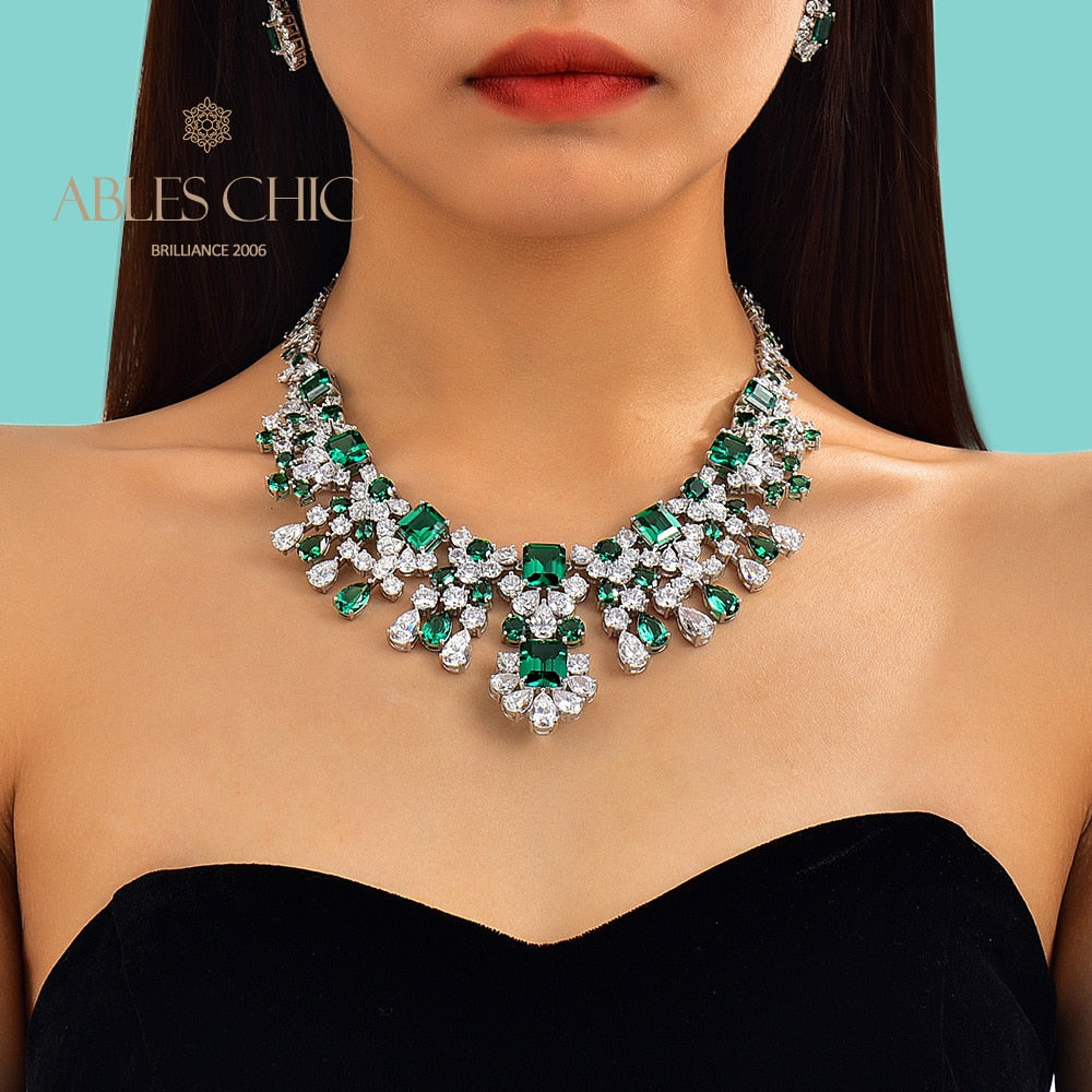 Collier de mariées émeraude Chanderlier P0633