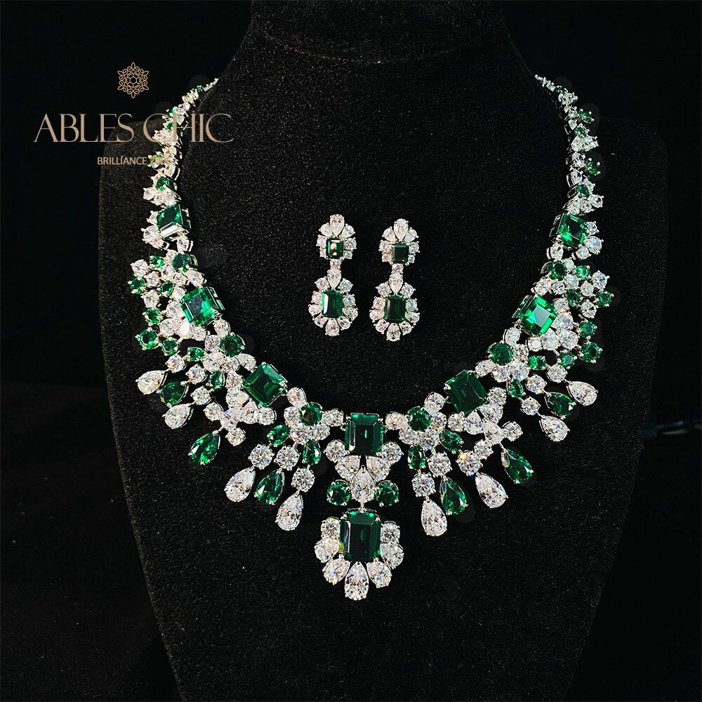 Collier de mariées émeraude Chanderlier P0633