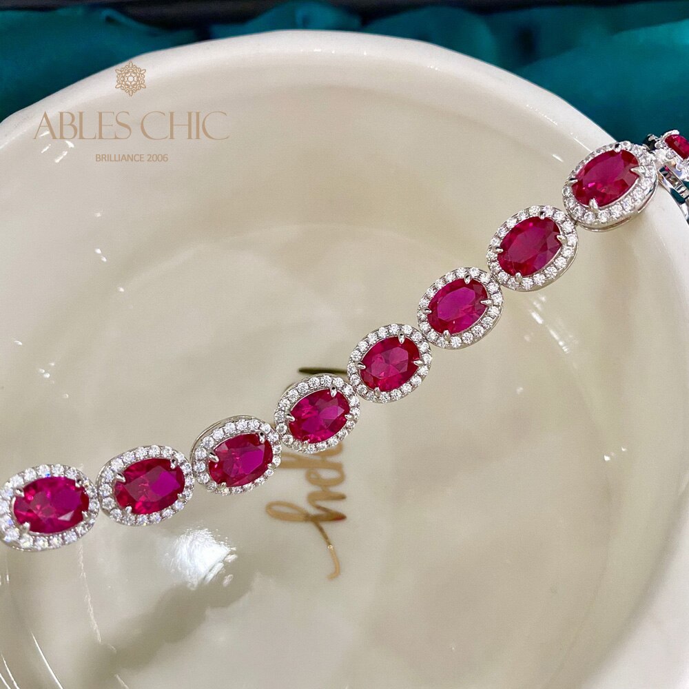 Bracelet Floral Rubis B0606