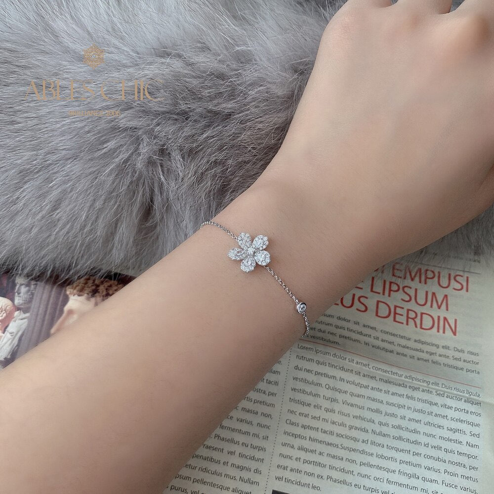 Bracelet de mariage fleur pétale B0855