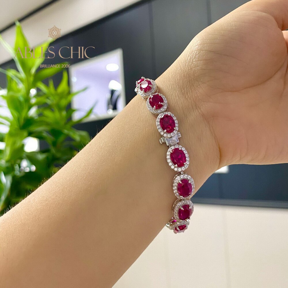 Bracelet Floral Rubis B0606