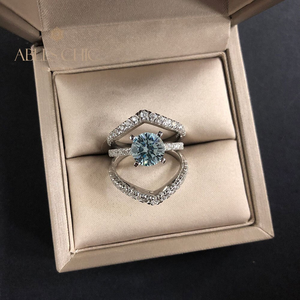 Ensemble d'anneaux empilables citrine R0317