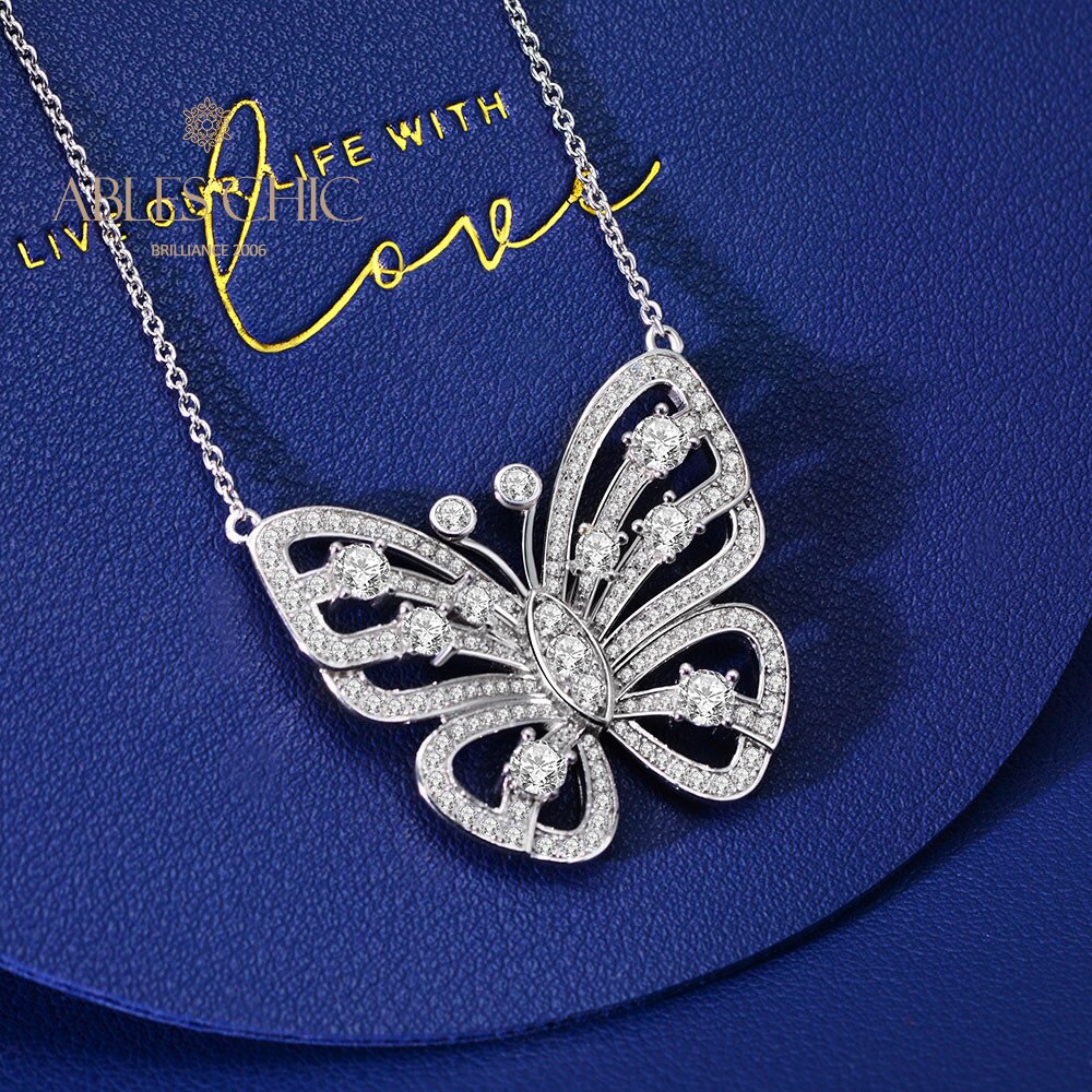 Collier Papillon Pavé P0638