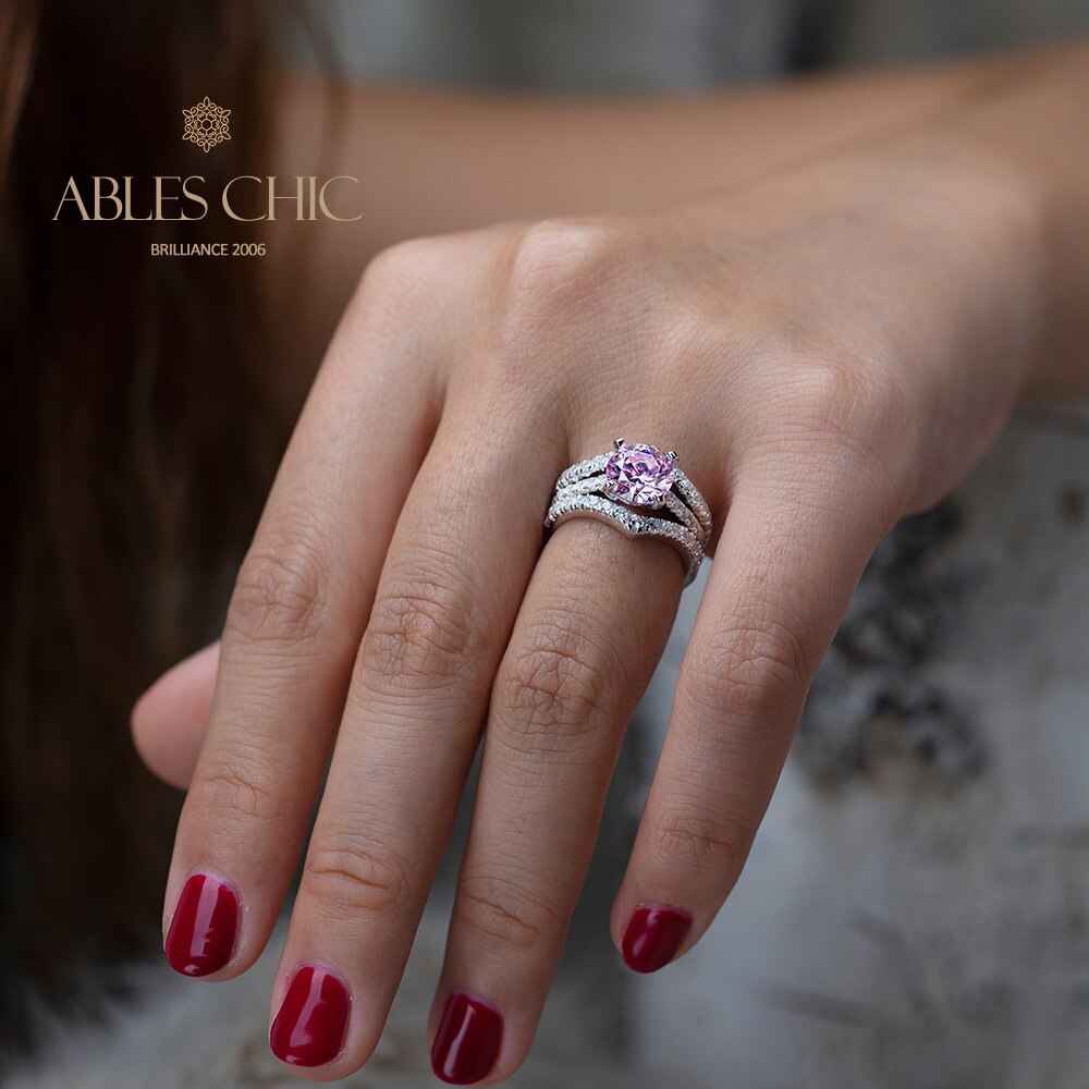 Ensemble d'anneaux empilables citrine R0317