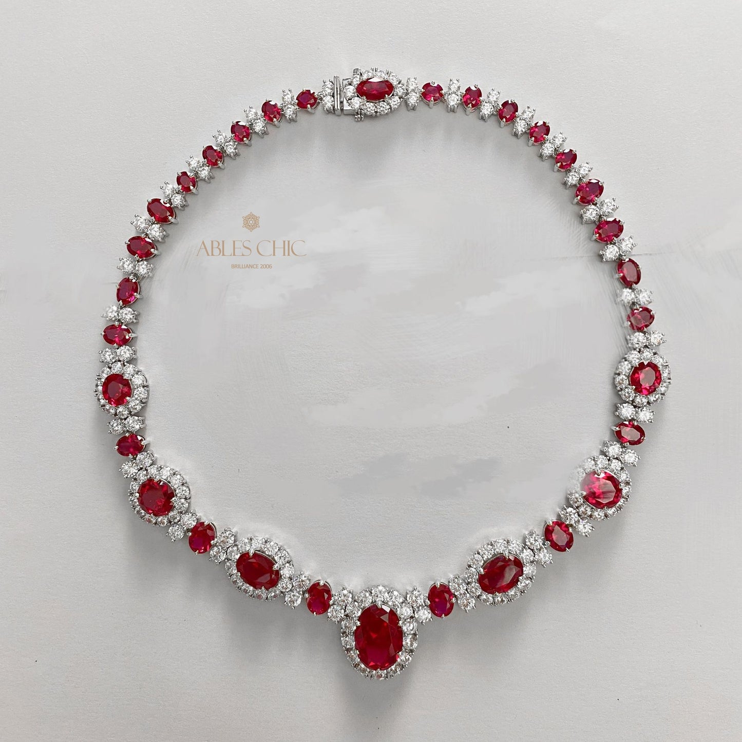 Colliers guirlande de rubis P0604