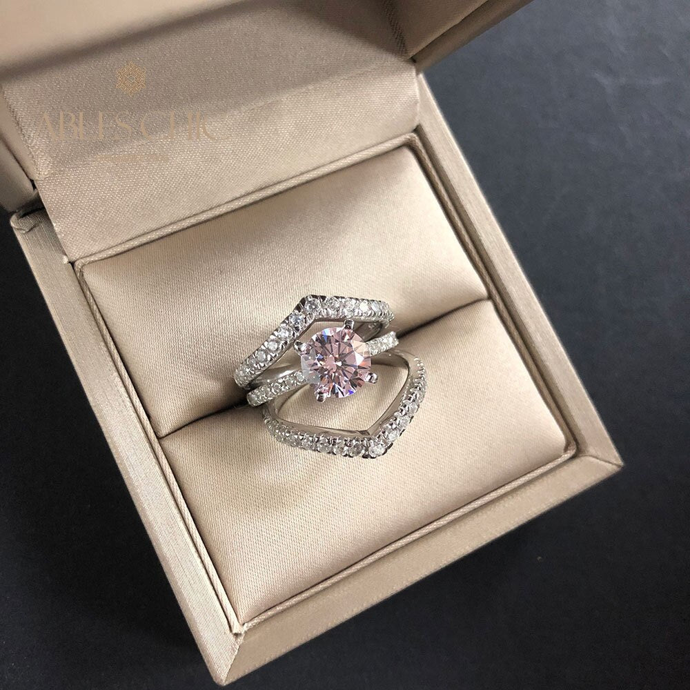 Ensemble d'anneaux empilables citrine R0317