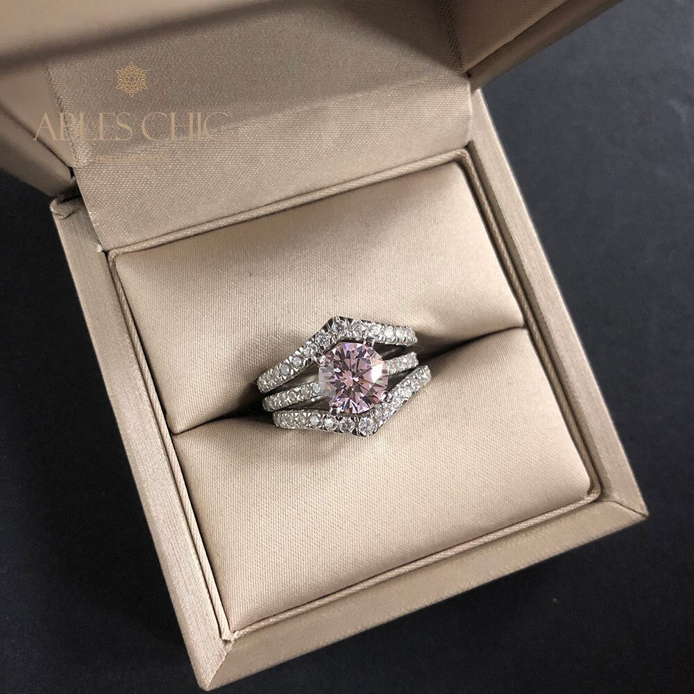 Ensemble d'anneaux empilables citrine R0317
