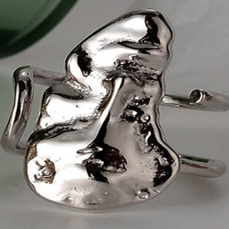 Bague large froissée abstraite R1133