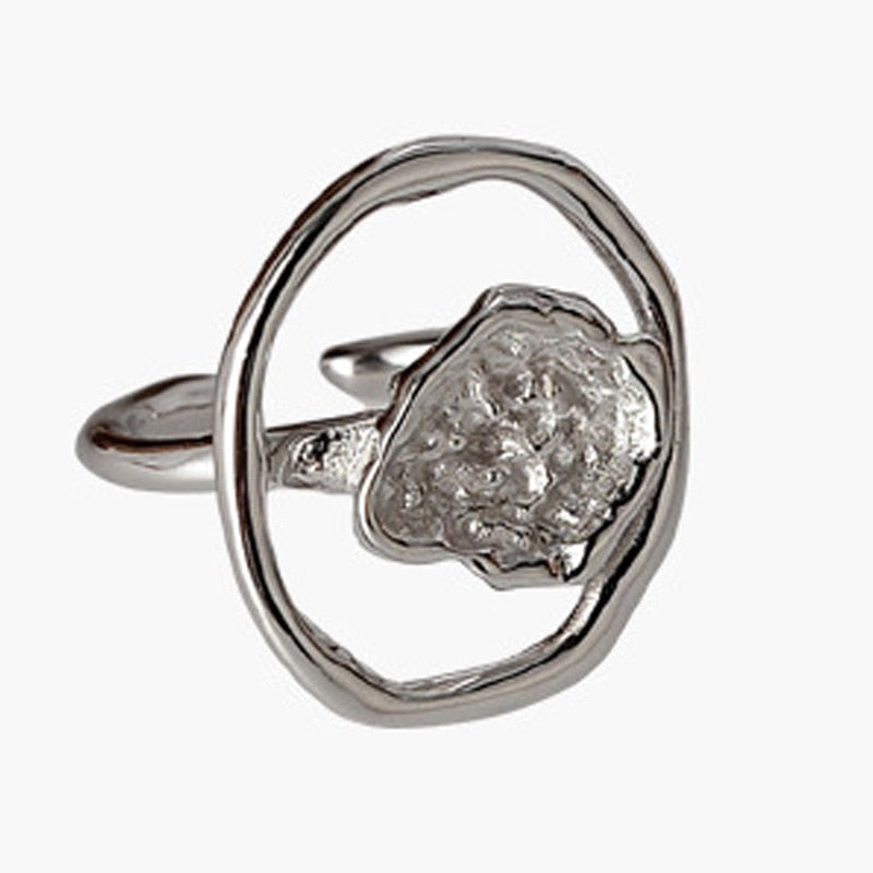 Bague à motif floral abstrait R1080