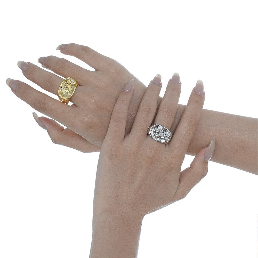 Anneau épais liquide abstrait R1110