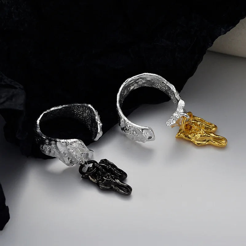 Bague irrégulière à breloque extraterrestre R1172
