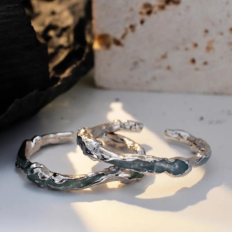 Bague en émail élément extraterrestre R1201