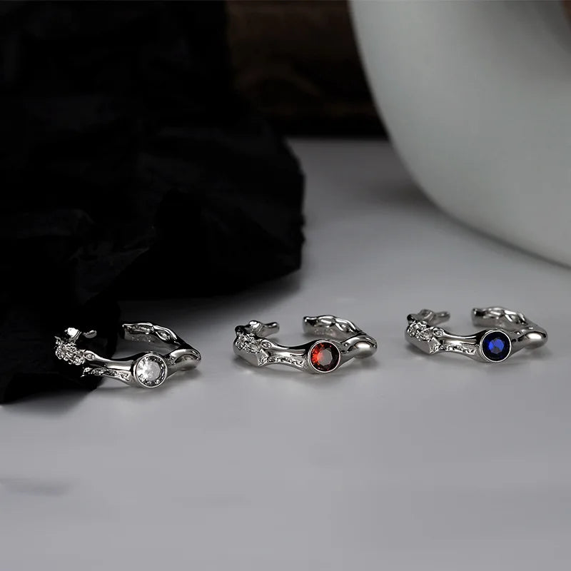 Bague CZ à texture extraterrestre R1252
