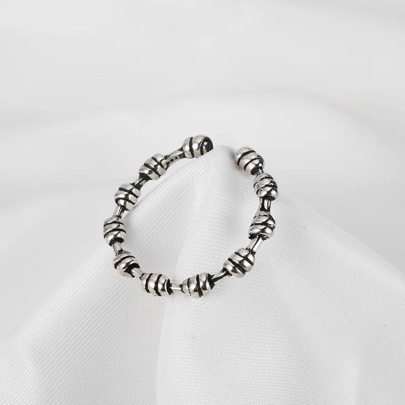 Bague irrégulière noeuds antiques R1157