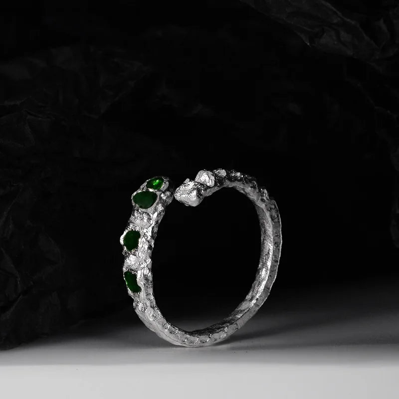Bague originale à surface rugueuse R1173