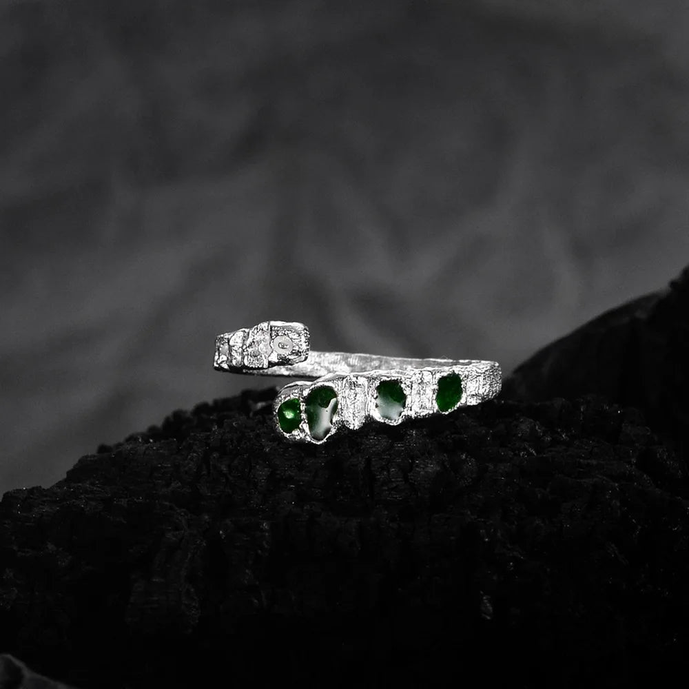 Bague originale à surface rugueuse R1173