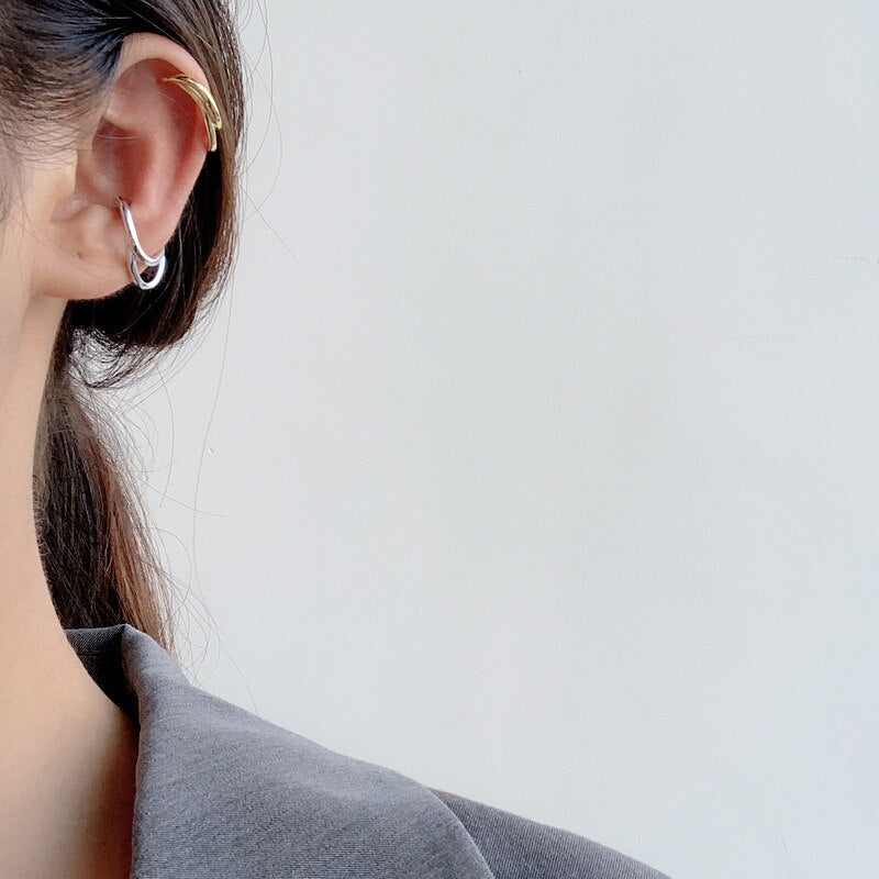 Boucles d'oreilles en fil épais pavé E1085 1 pièce