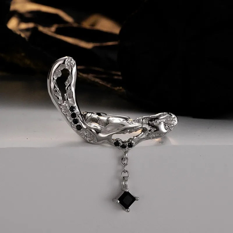 Bague irrégulière en forme de goutte enchaînée R1170