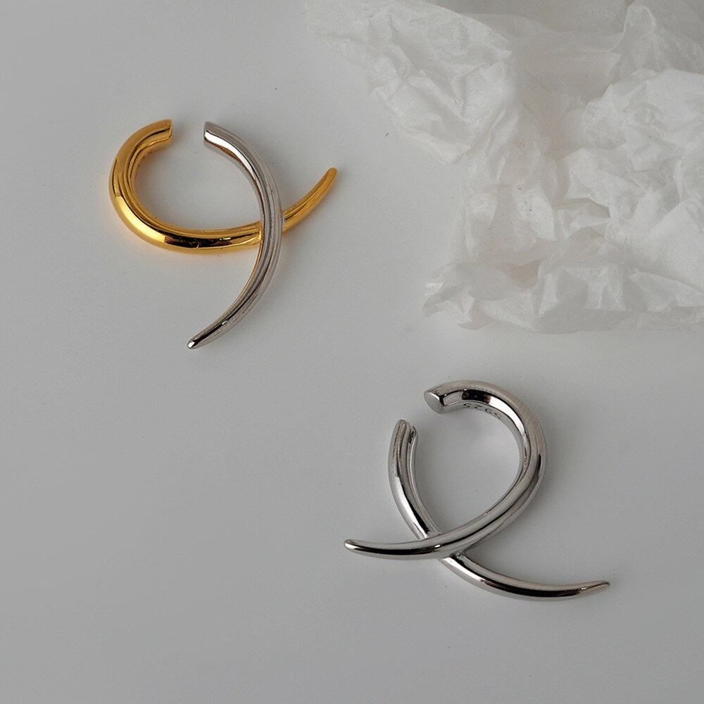 Boucle d'oreille géométrique en fil épais E1027 1 pièce