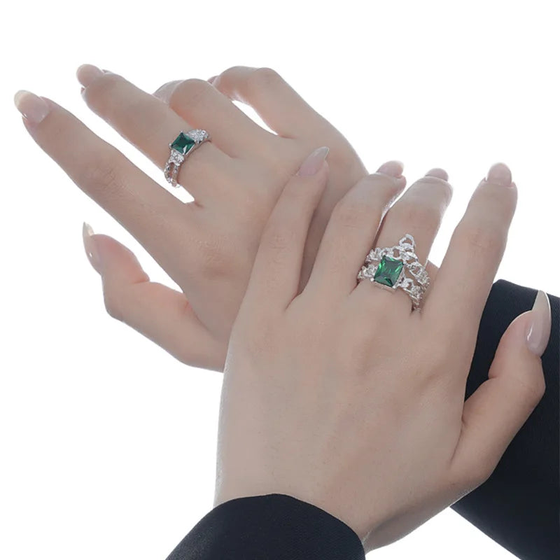 Bague CZ irrégulière martelée R1244