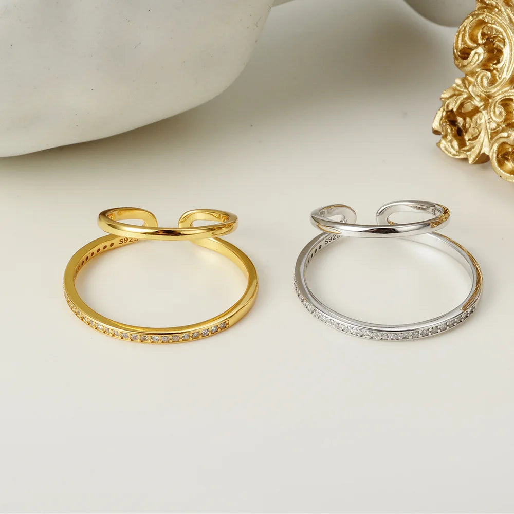 Anneau ouvert CZ Hoop R1075