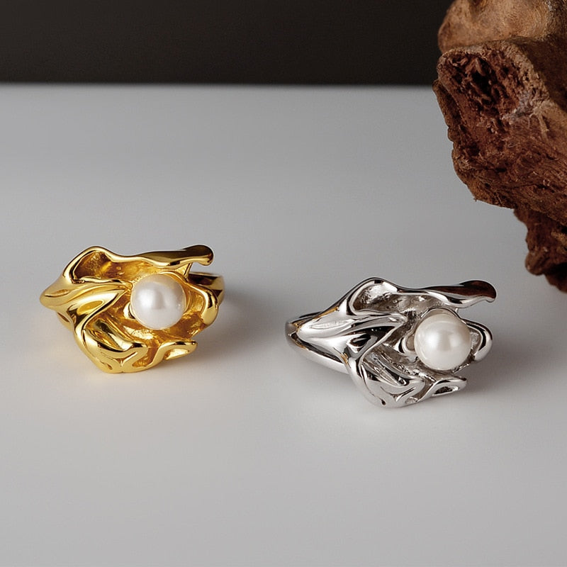 Bague Perle Fleur Impressionniste R1010