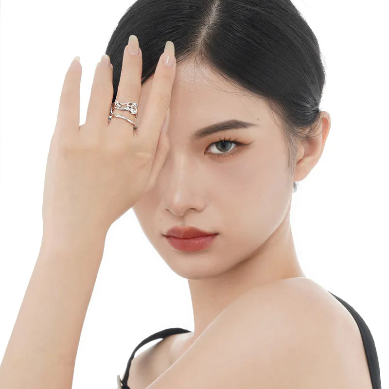 Bague à motif brut unique R1225