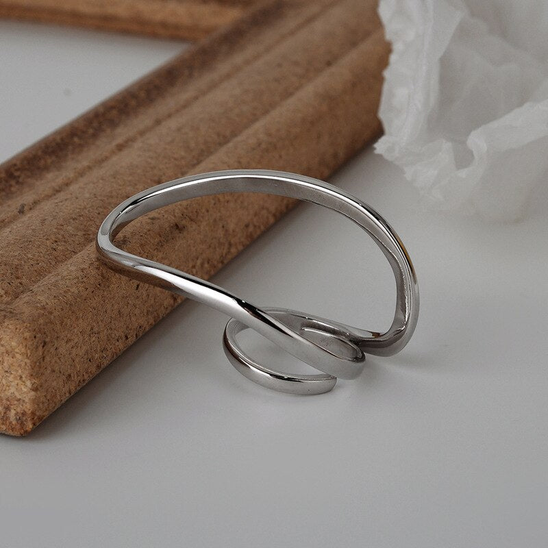 Anneau Ouvert Filigrane Irrégulier R1135