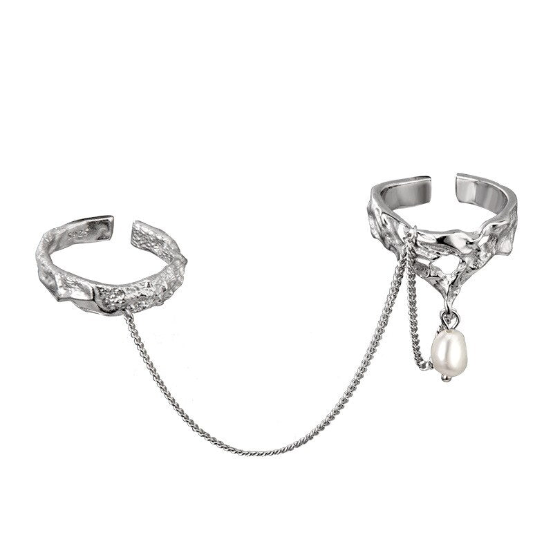 Bague à motif extraterrestre en perles enchaînées R1266