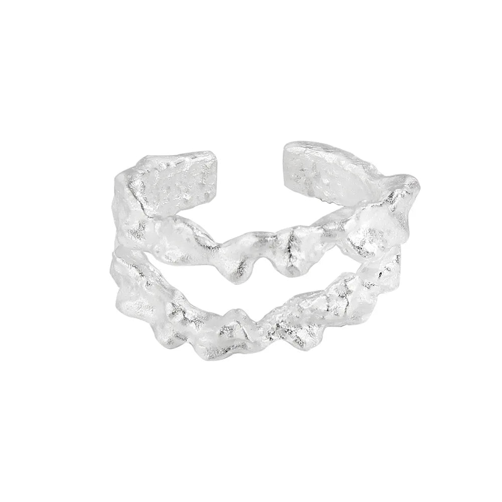 Bague texturée extraterrestre irrégulière R1272
