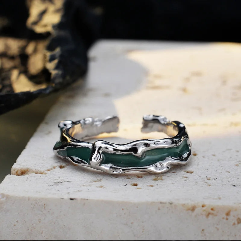 Bague irrégulière en émail R1227